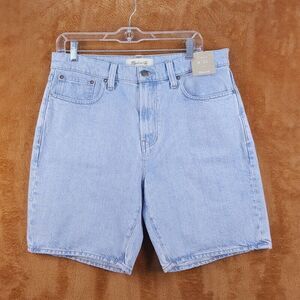 MADEWELL Mens Shorts Size 31 Blue Jean Medium Wash Denim 8"